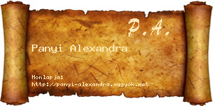 Panyi Alexandra névjegykártya
