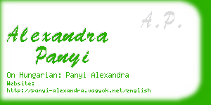 alexandra panyi business card